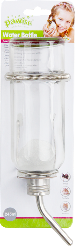 PAWISE Glas vandflaske 250ml