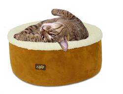 AFP Curl and Cuddle Cat bed tan